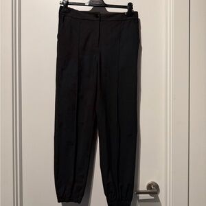 Lululemon Black High-Rise Tailored Trouser Pants with Elastic Cuffs